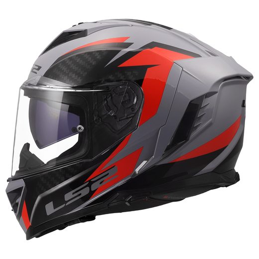 LS2 HELMETS LS2 FF818 STORM III DYNAMO GREY RED