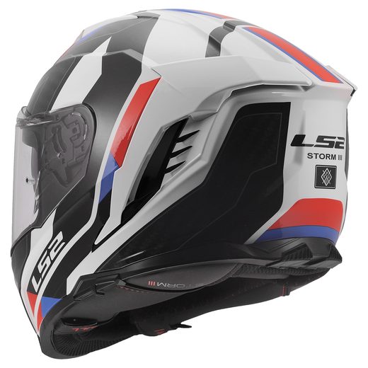 LS2 HELMETS LS2 FF818 STORM III SPORTY WHITE BLUE RED 3XL