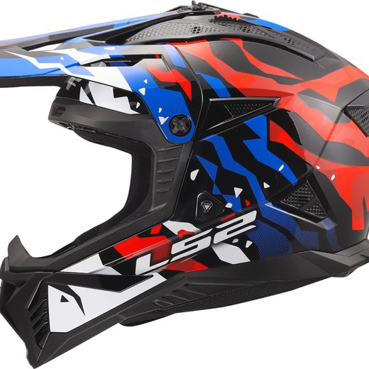 LS2 HELMETS LS2 MX708 FAST II GROTESK WHITE BLUE RED-06