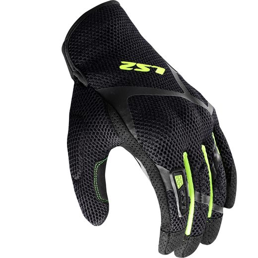 LS2 HELMETS LS2 RAY II MAN GLOVES BLACK H-V YELLOW