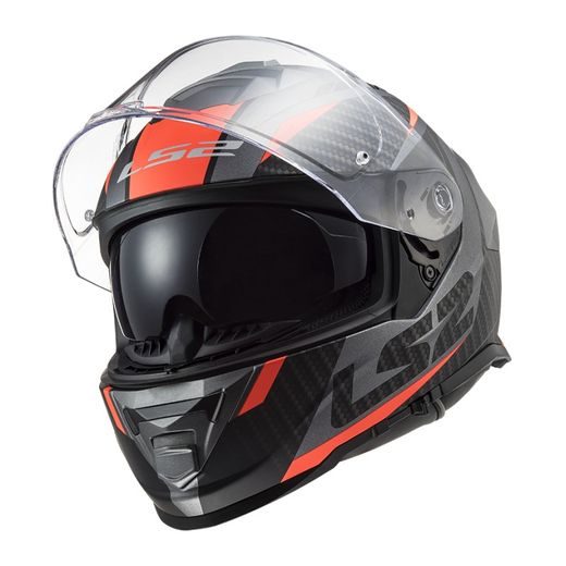 LS2 PŘILBA FF800 STORM RACER TITANIUM/FLUO ORANGE