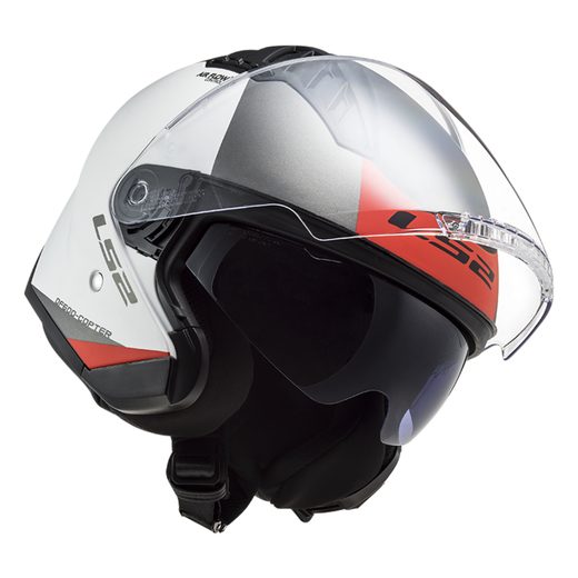 LS2 HELMETS LS2 OF600 COPTER URBANE MATT WHITE RED