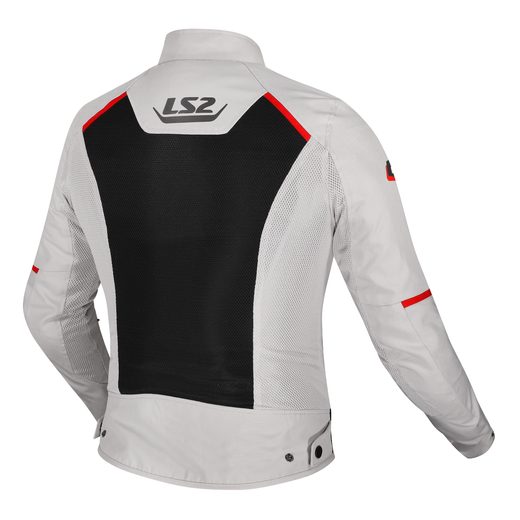 LS2 HELMETS LS2 BREEZE LADY JACKET GREY BLACK RED