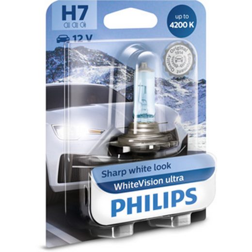 PHILIPS ŽÁROVKA H7 (BLISTER 1 KS) 12V 55W PX26D WHITEVISION ULTRA