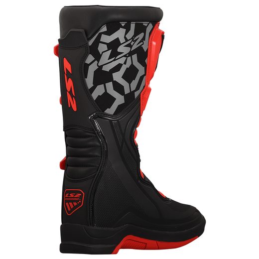 LS2 HELMETS LS2 RAPTOR MAN BOOTS BLACK RED
