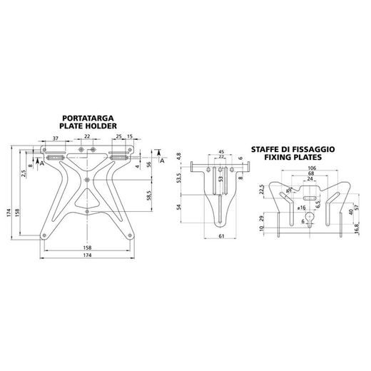 LAMPA DRŽÁK SPZ 90146 NASTAVITELNÝ AERO-X