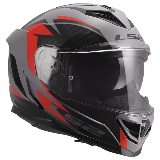 LS2 HELMETS LS2 FF818 STORM III DYNAMO GREY RED