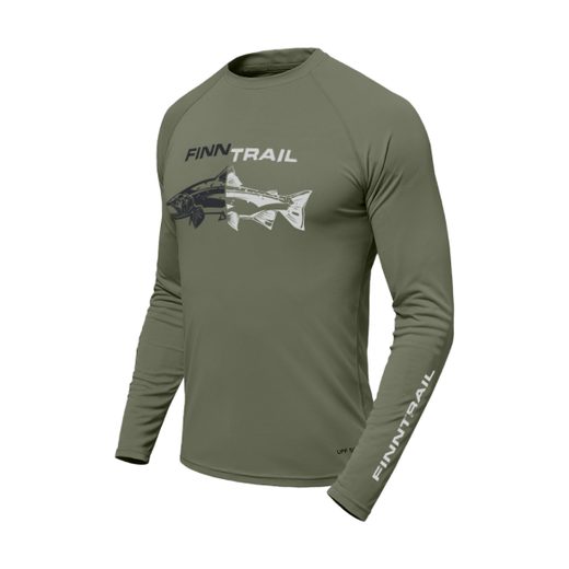 FINNTRAIL FINNTRAIL LONGSLEEVE WAVE FISH KHAKI