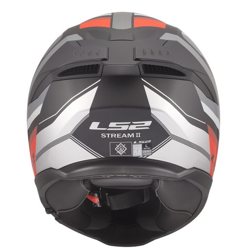 LS2 HELMETS LS2 FF808 STREAM II VINTAGE BLACK GREY RED-06