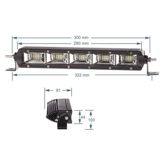 SHARK ACCESSORIES SHARK LED LIGHT BAR 11", ETI LED, 50W