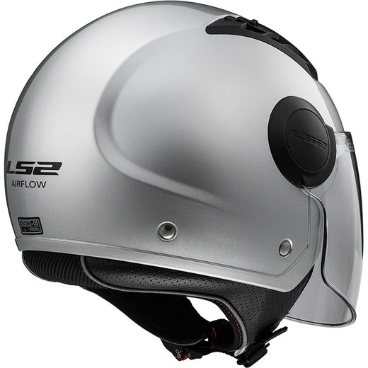 LS2 HELMETS LS2 OF562 AIRFLOW GLOSS SILVER LONG