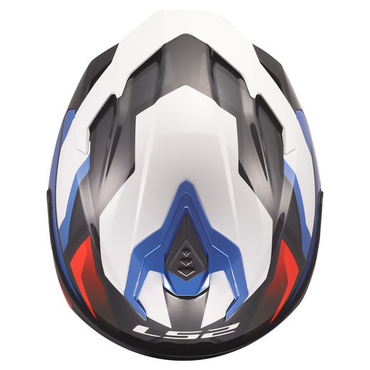 LS2 HELMETS LS2 FF817 CHALLENGER II VIPER WHITE BLUE RED
