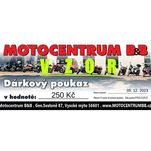 ELEKTRONICKÝ DÁRKOVÝ POUKAZ B&B