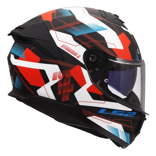 LS2 HELMETS LS2 FF808 STREAM II MIKA MATT WHITE BLUE-06 3XL