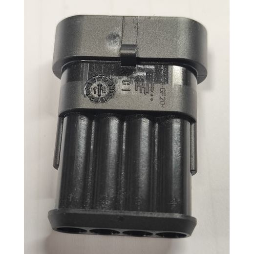 BB POUZDRO KONEKTORU SUPERSEAL 1.5, ROZTEČ 6MM 4CESTNÉ 1ŘADOVÉ PŘÍMÉ SAMICE KABELOVÁ MONTÁŽ