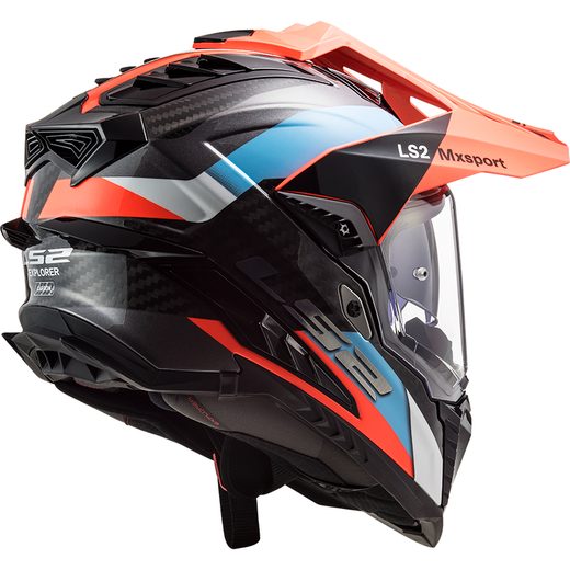 LS2 HELMETS LS2 MX701 EXPLORER C FRONTIER G.BLUE FL.ORANGE