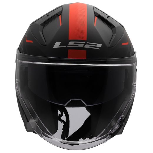 LS2 HELMETS LS2 OF603 INFINITY II VEYRON BLACK GREY RED-06