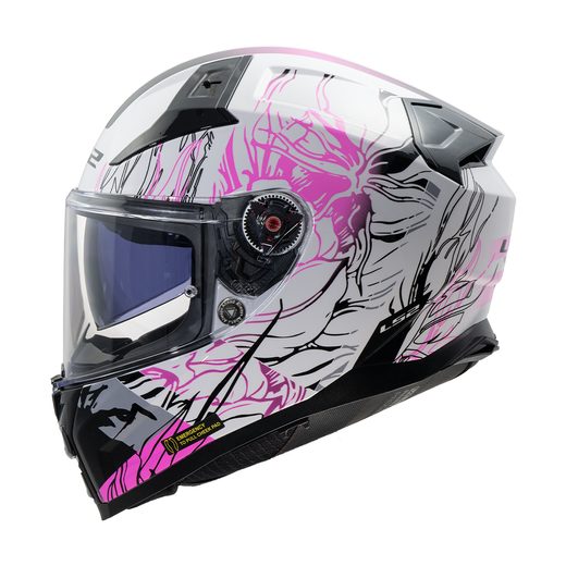 LS2 HELMETS LS2 FF811 VECTOR II DARFLO GL.WHITE PINK-06