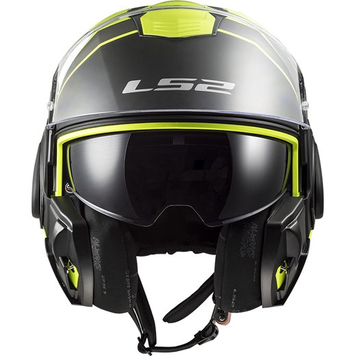 LS2 HELMETS LS2 FF399 VALIANT PROX MATT H-V YELLOW BLACK