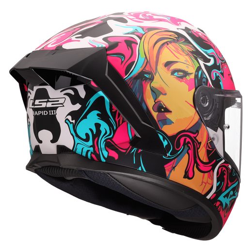 LS2 HELMETS LS2 FF820 RAPID III CYBERG PURPLE CYAN