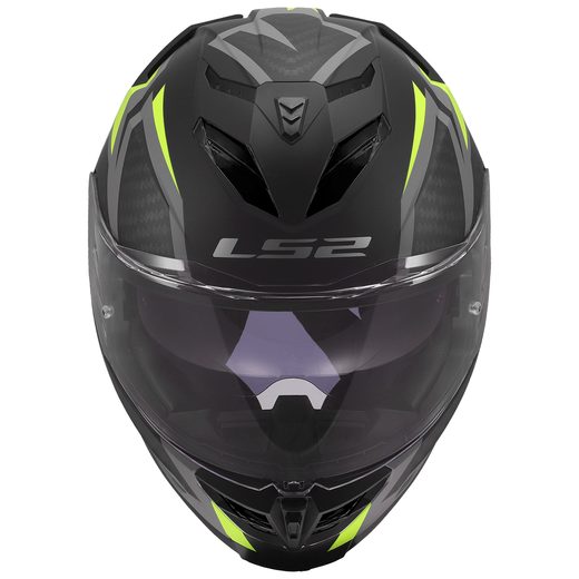 LS2 HELMETS LS2 FF818 STORM III DYNAMO BLACK H-V YELLOW