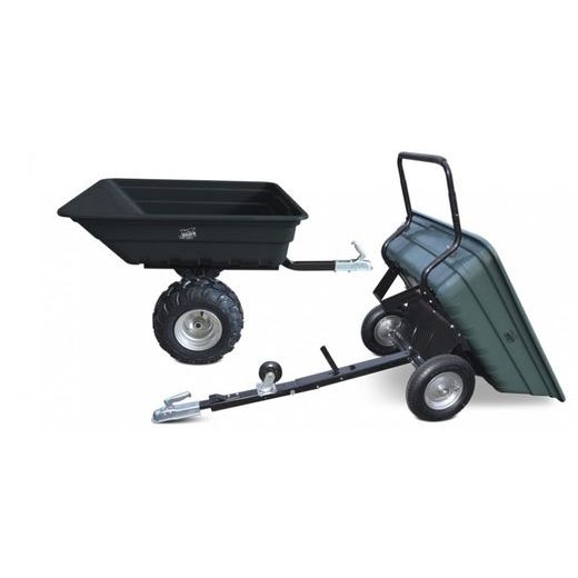SHARK ACCESSORIES SHARK GARDEN 150 VOZÍK ZA ČTYŘKOLKU, ZAHRADNÍ TRAKTŮREK, S ADPATÉREM NA TAŽNÉ, ČERNÝ
