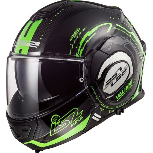 LS2 HELMETS LS2 FF399 VALIANT NUCLEUS BLACK GLOW GREEN