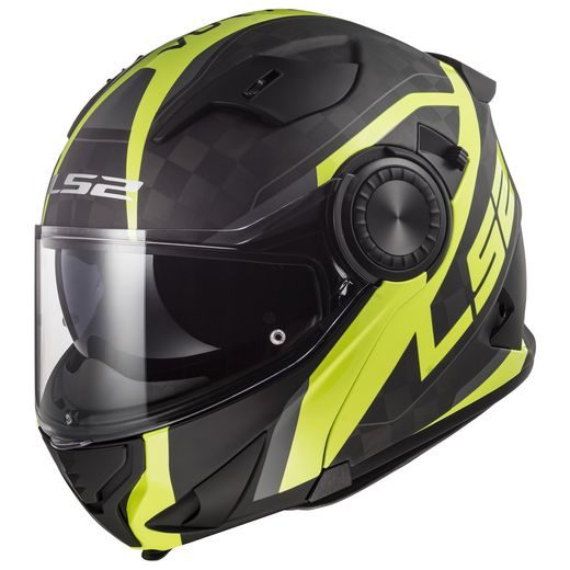 LS2 PŘILBA FF313 VORTEX FRAME CARBON/HI VIS YELLOW