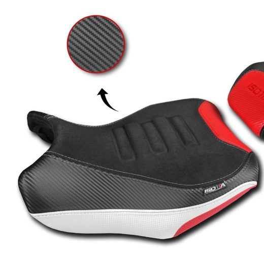 SEDLO ŘIDIČE ČERNO BÍLO ČERVENÉ -2CM TRK 702/X