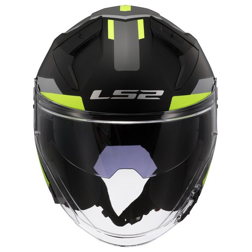LS2 HELMETS LS2 OF603 INFINITY II FOCUS M.BLACK H-V YELL.-06