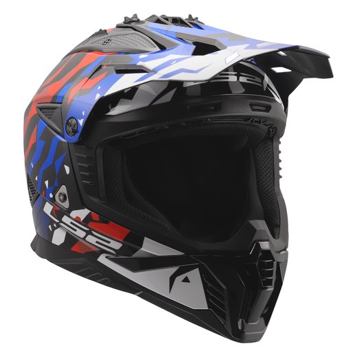 LS2 HELMETS LS2 MX708 FAST II GROTESK WHITE BLUE RED-06