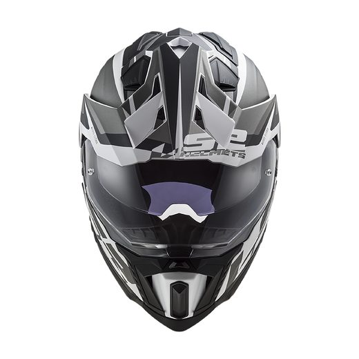 LS2 HELMETS LS2 MX701 EXPLORER ALTER MATT BLACK WHITE