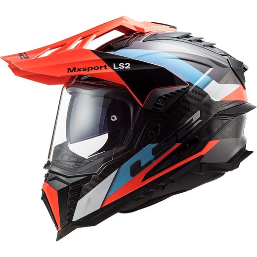 LS2 HELMETS LS2 MX701 EXPLORER C FRONTIER G.BLUE FL.ORANGE