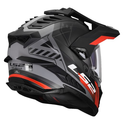 LS2 HELMETS LS2 MX701 EXPLORER HEXA BLACK RED GREY-06