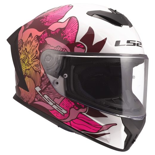 LS2 HELMETS LS2 FF820 RAPID III POPPIES II WHITE PINK