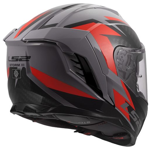 LS2 HELMETS LS2 FF818 STORM III DYNAMO GREY RED