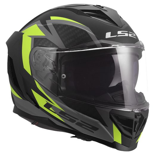 LS2 HELMETS LS2 FF818 STORM III DYNAMO BLACK H-V YELLOW