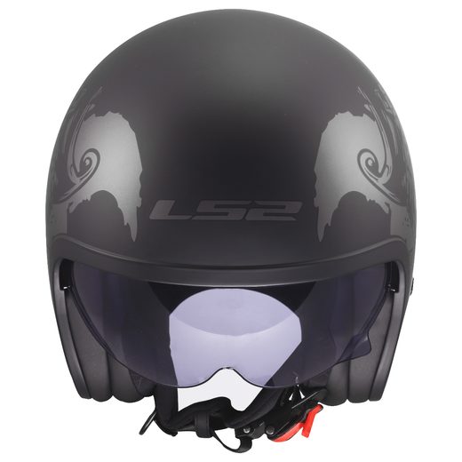 LS2 HELMETS LS2 OF599 SPITFIRE II WILLY BLACK GREY-06