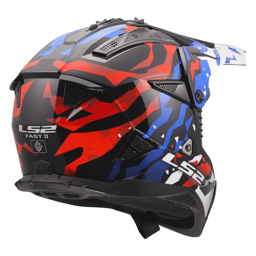 LS2 HELMETS LS2 MX708 FAST II GROTESK WHITE BLUE RED-06