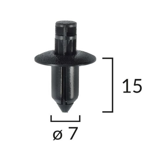 ROMIX PLASTOVÝ NÝT / PŘÍCHYTKA ČALOUNĚNÍ / HMOŽDINKA B24649 1KS