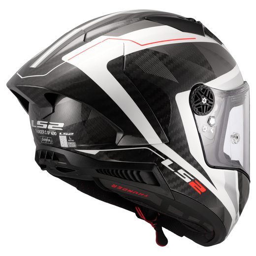 LS2 HELMETS LS2 FF805 THUNDER GP AERO RAUTE WHITE GREY-06