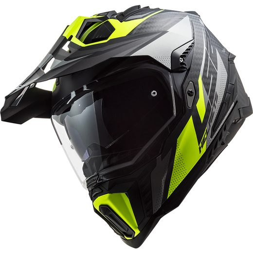 LS2 HELMETS LS2 MX701 EXPLORER C FOCUS M.TITANIUM H-V YELLOW