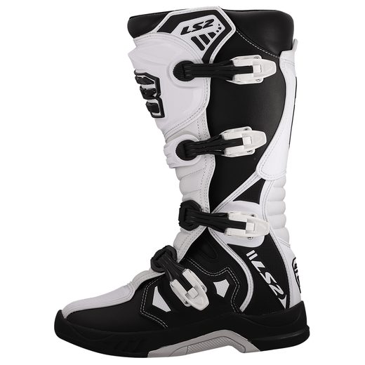 LS2 HELMETS LS2 RAPTOR MAN BOOTS BLACK WHITE