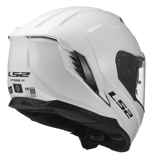 LS2 HELMETS LS2 FF818 STORM III SOLID GLOSS WHITE