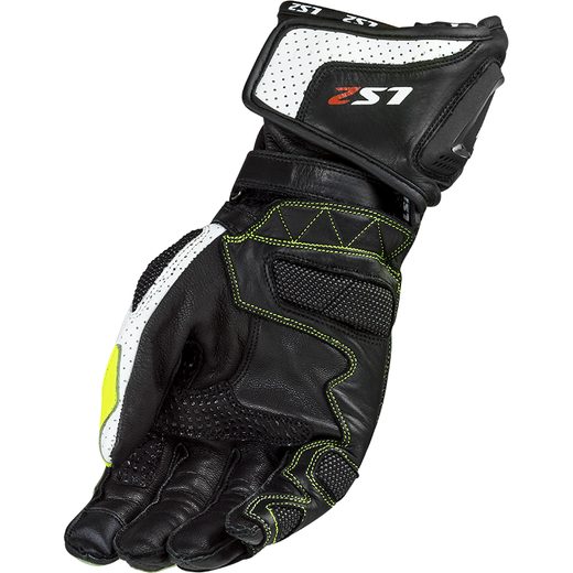 LS2 HELMETS LS2 SWIFT RACING GLOVES BLACK NEON YELLOW