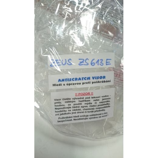 ZEUS PLEXI, HLEDÍ, ŠTÍT - ZS613, ZS613E CLEAR