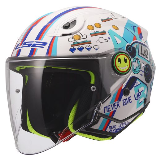 LS2 HELMETS LS2 OF622 FUNNY II NEXT LEVEL WHITE