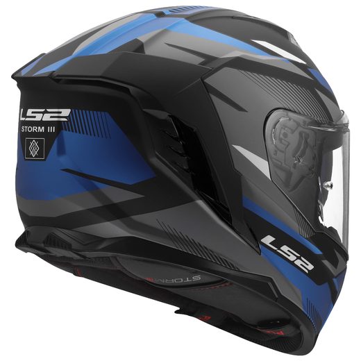 LS2 HELMETS LS2 FF818 STORM III KOMAI BLACK BLUE