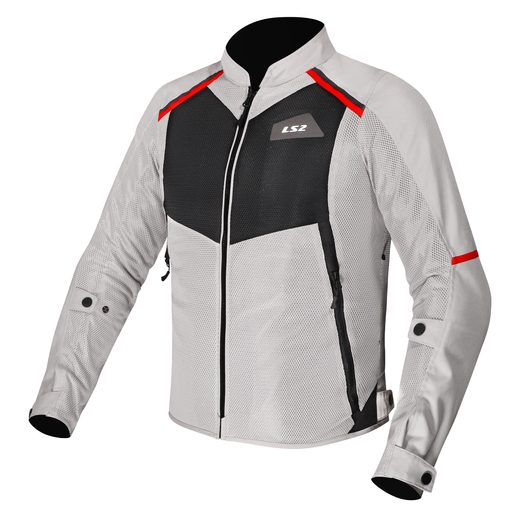 LS2 HELMETS LS2 BREEZE MAN JACKET GREY BLACK RED