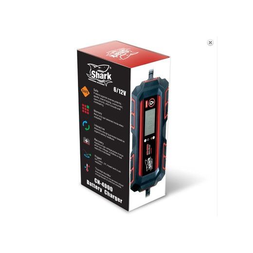 SHARK ACCESSORIES SHARK BATTERY CHARGER CN-4000, 6/12V, IP54, 4A DC